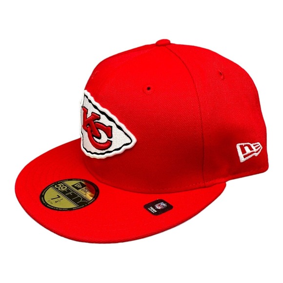 New Era 59FIFTY Kansas City Chiefs Super Bowl LVII Patch Fitted Hat Cap 7-3/8 - Picture 3 of 7